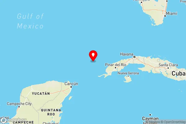 118 km WNW of Mantua, Cuba