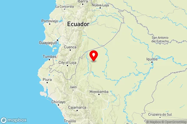 a 139.63 km de Gualaquiza, Morona Santiago