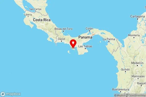 8 km NW of Río Grande, Panama