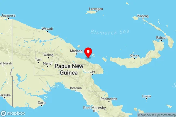 105 km ESE of Madang, Papua New Guinea