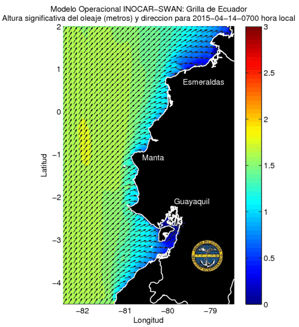 Condiciones de oleaje del 14 al 16 de abril 2015