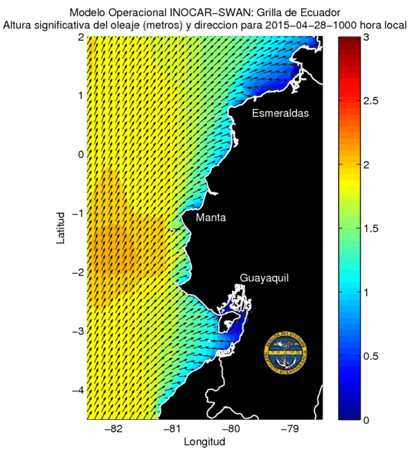 Condiciones de oleaje del 28 al 30 de abril 2015
