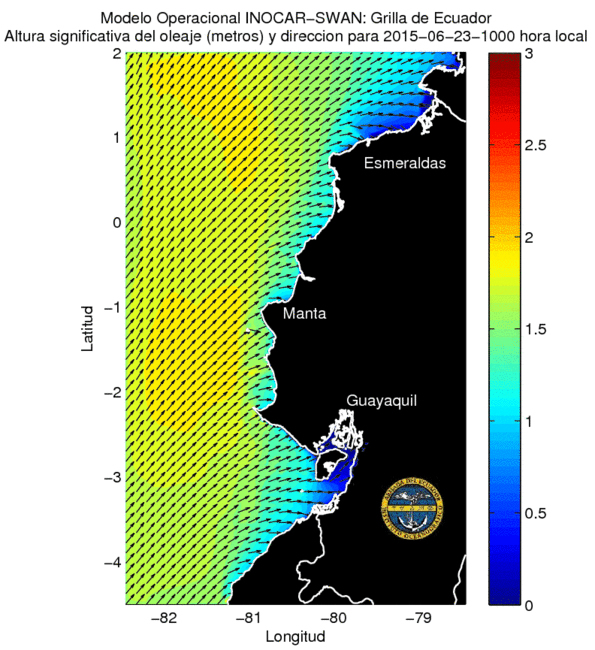 Condiciones de oleaje del 23 al 25 de junio 2015