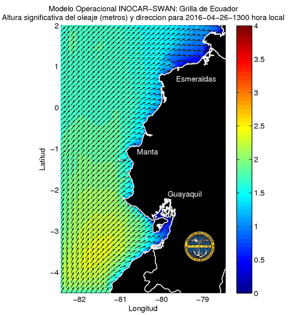 Condiciones de olas del 26 al 28 de abril 2016