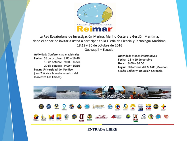 Reimar organiza feria de Ciencia y Tecnología Marítima