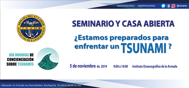 Inocar organiza seminario y casa abierta ¿Estamos preparados para un Tsunami?