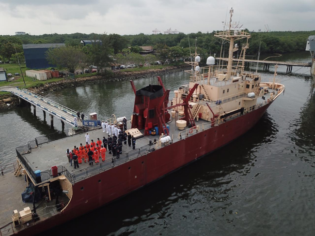 A bordo del buque Orión se ejecuta el cuarto Crucero Batimétrico Binacional Ecuador - Costa Rica